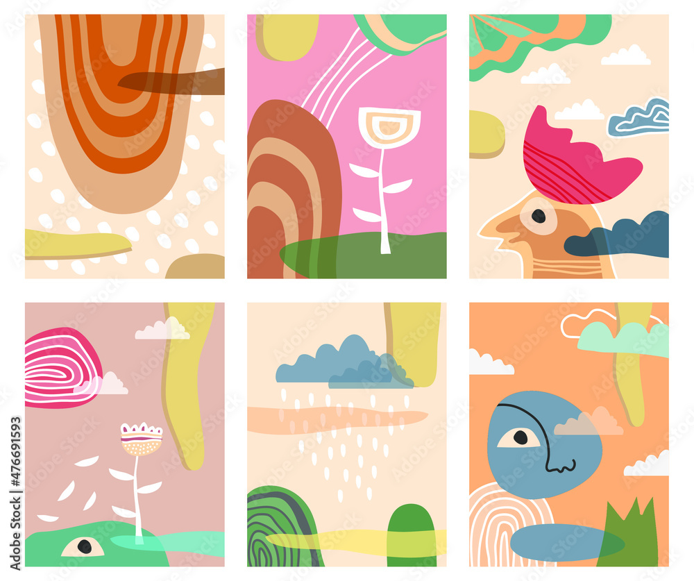 Abstract contemporary modern trendy vector illustration