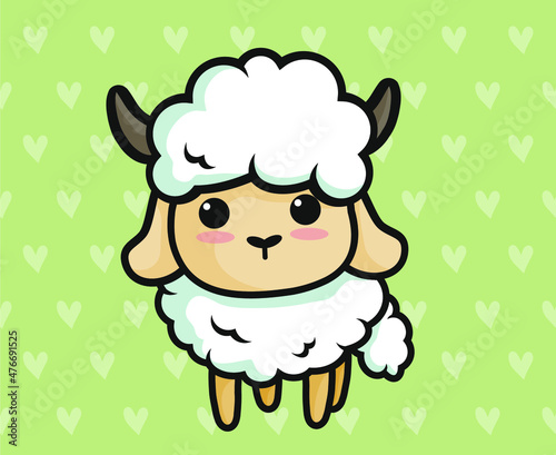 Wallpaper Mural cute sheep on pink background, colorful illustration, 
kids t-shirt designs  Torontodigital.ca