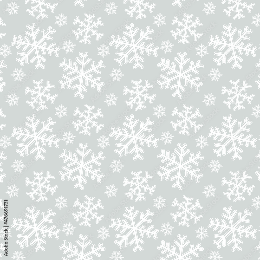 Christmas seamless pattern with snowflakes. Winter illustration for the New Year. Christmas seamless pattern with snowflakes. Winter illustration for the New Year.