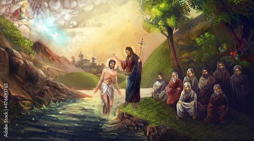 Fotografie, Tablou The Baptism of Jesus Christ