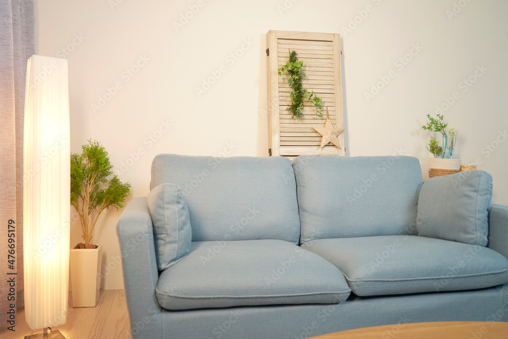 Fototapeta premium リビング風景 無人 夜