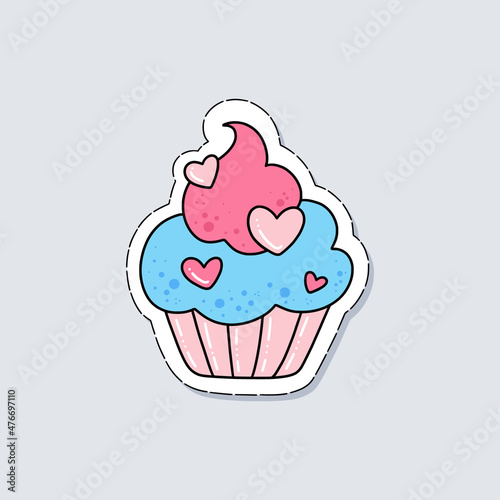 Cupcake sticker