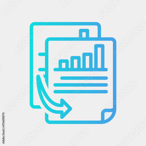 Duplicate content icon in gradient style about marketing and seo, use for website mobile app presentation