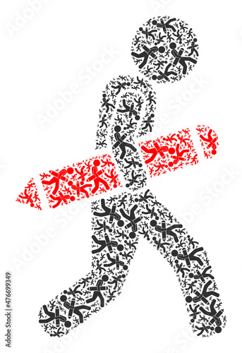 Vector pencil robber icon collage. Pencil robber composition is done of random recursive pencil robber elements. Recursion collage of pencil robber icon.