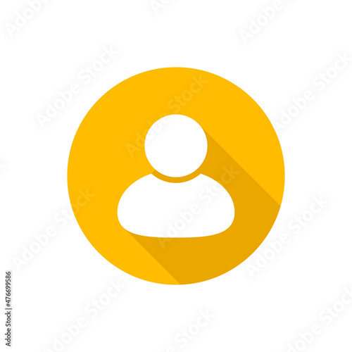 User flat icon with shadow