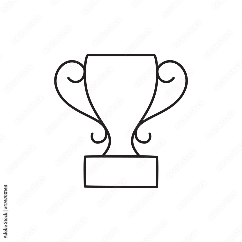 Win Icon in black line style icon, style isolated on white background Win Icon in black line style icon, style isolated on white background