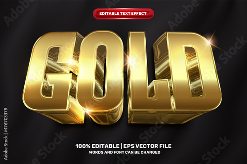 super gold luxury 3D Editable text Effect Style