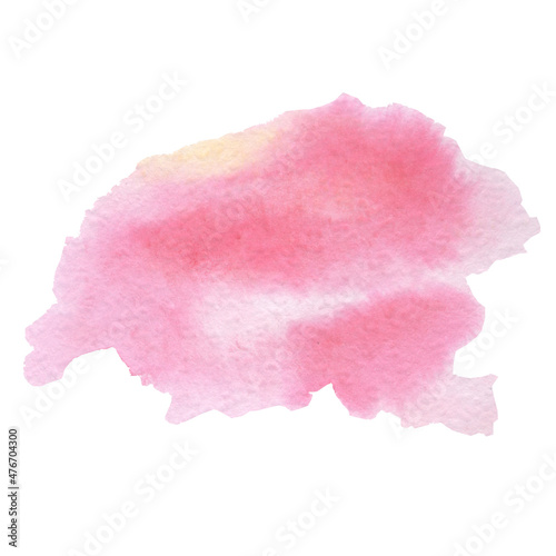 Pink aquarian spot carved on a white background. An abstract aquaryal spot of indeterminate shape.