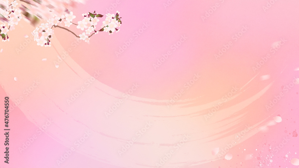 Pastel color background material using cherry blossoms