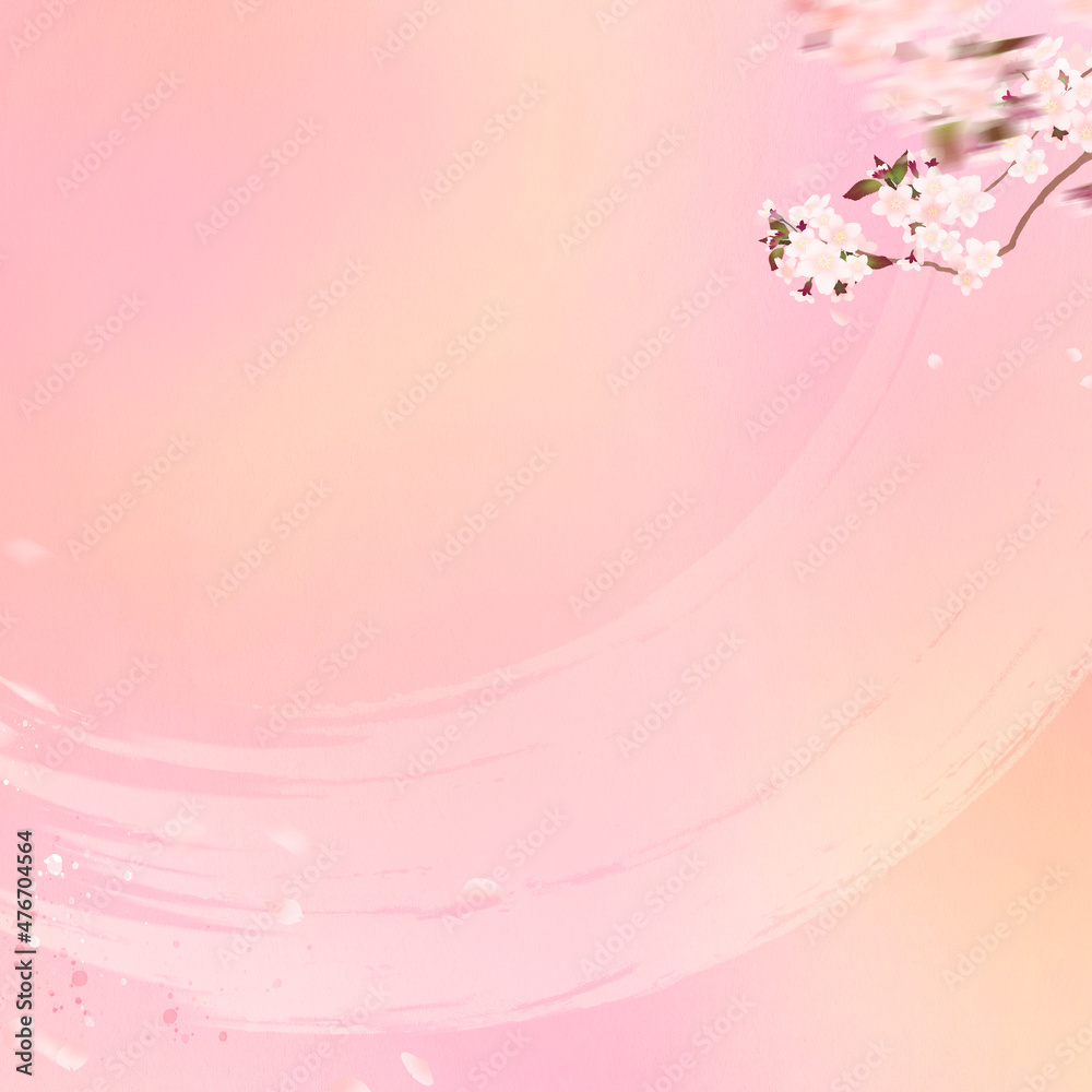 Pastel color background material using cherry blossoms Pastel color background material using cherry blossoms