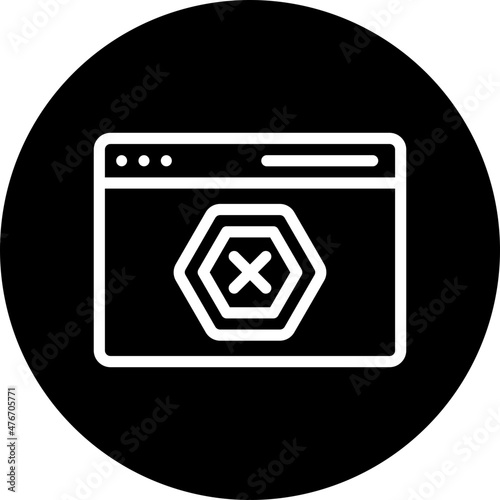 ad blocker glyph icon