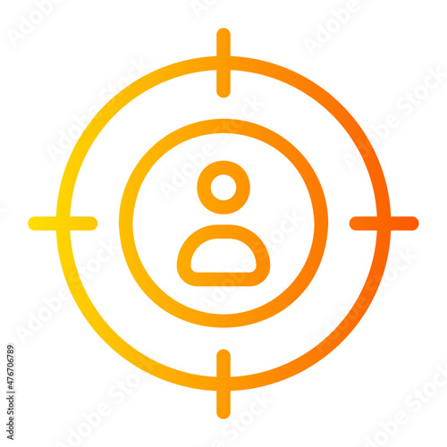 target audience gradient icon
