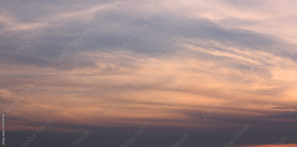 Waves of Evening Clouds under Sunset