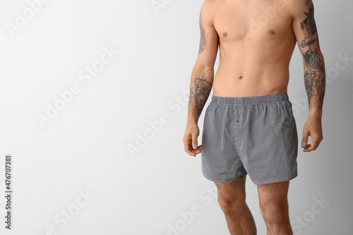 Handsome young man in under...