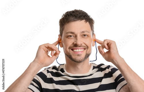 Smiling handsome man with e...