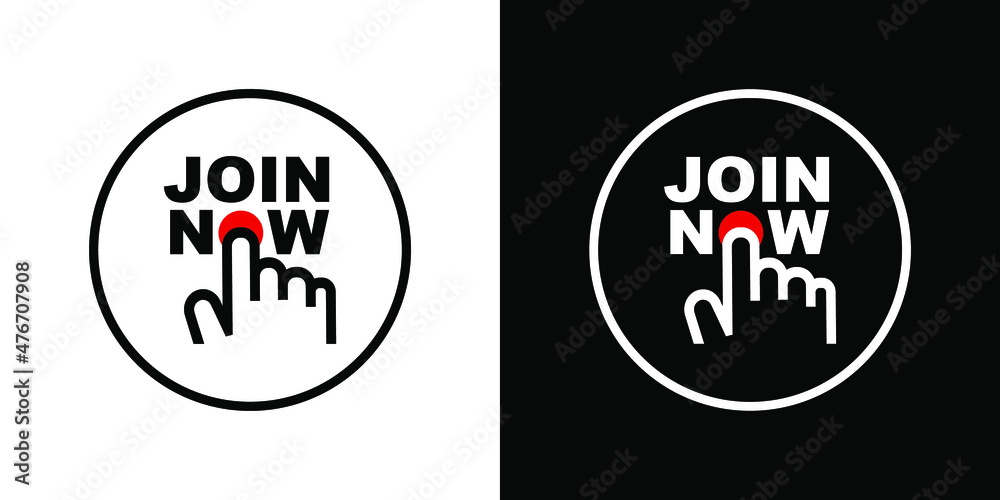 join now sign on white background join now sign on white background