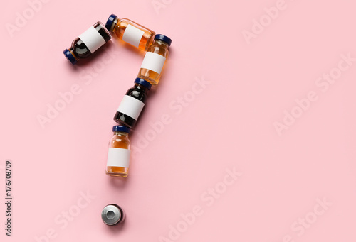 Question mark made of medic...