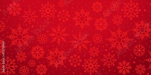 Christmas banner. New Year postcard. Snowflake on the background. Vector illustration