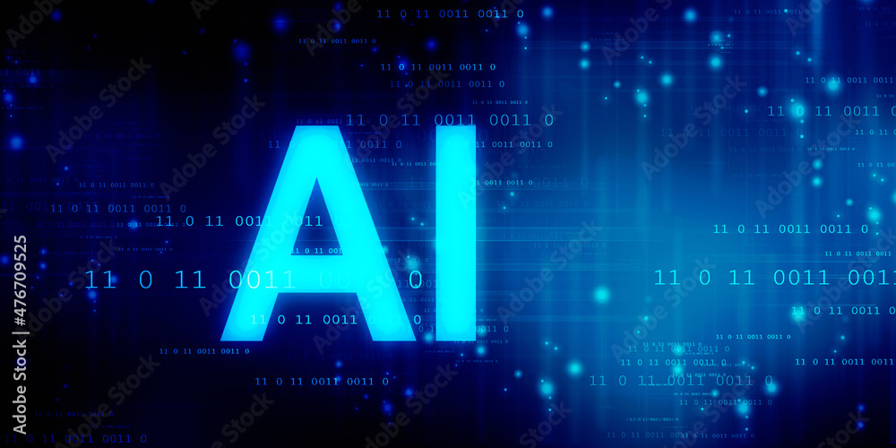 Obraz premium 2d rendering Artificial Intelligence (AI) concept 