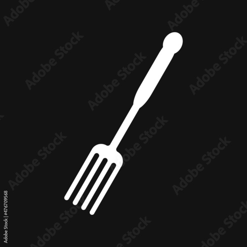 Fork clip art. Stencil vector stock illustration. Table setting. EPS 10 photo