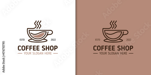 Vintage retro logos and classic coffee shop business