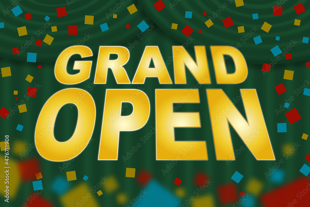 GRAND OPEN（グランドオープン）のイラスト