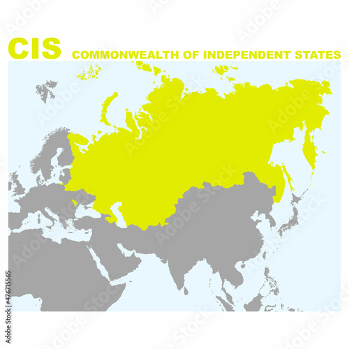 vector map with location of the Commonwealth of Independent States for your project