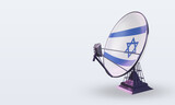 3d satellite Israel flag rendering right view