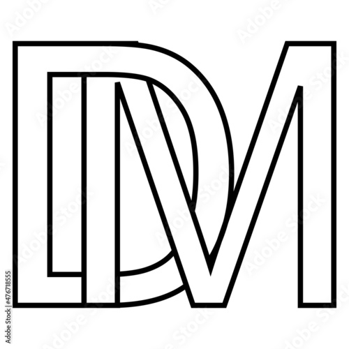 Logo sign dm md icon sign d...