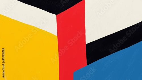 Oil abstract poster and collage template Bauhaus art style. Acrylic trendy simple and minimalist modern art. For print, web, and wall art. Pattern abstract painting artwork. Printable illustration 8K.