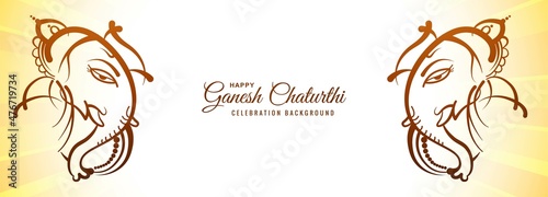 Festival banner for happy ganesh chaturthi banner background