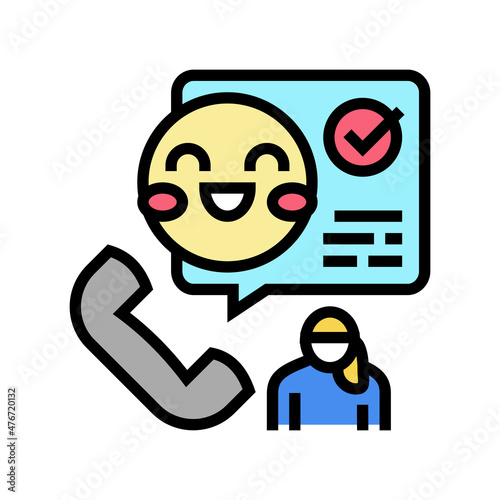 on-call babysitter color icon vector. on-call babysitter sign. isolated symbol illustration