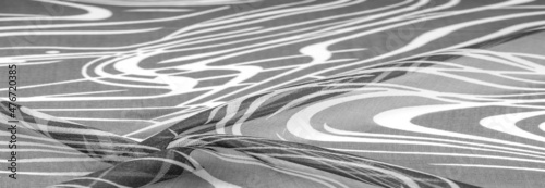 background texture, tissue, textile, cloth, fabric, web, black and white fabric delicate transparent silk white abstract stripes