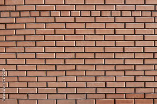 Light brown bricks. Texture for the wall. Background 