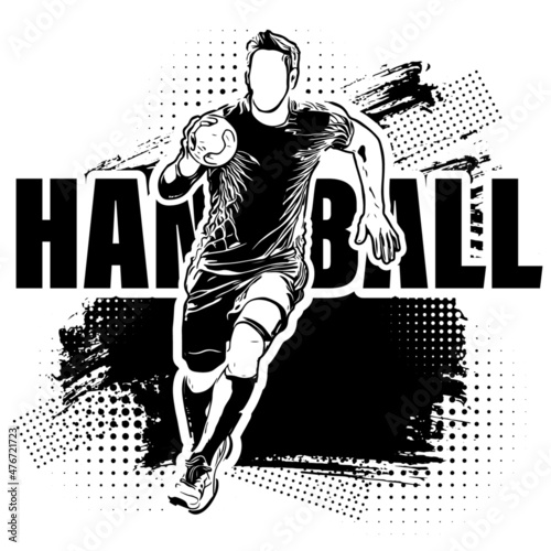 Dessin handball, handballeur