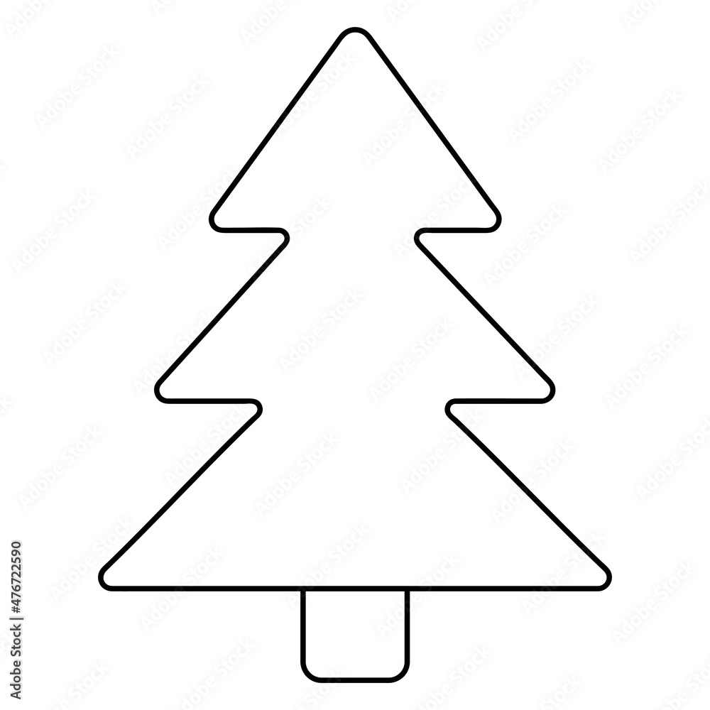 Christmas tree. Sketch. Spruce from triangles. Fir tree icon. Vector illustration. Isolated white background. Happy new year and merry christmas. Idea for web design. Christmas tree. Sketch. Spruce from triangles. Fir tree icon. Vector illustration. Isolated white background. Happy new year and merry christmas. Idea for web design.