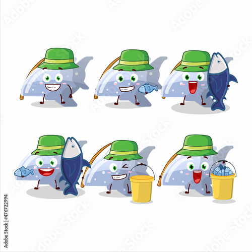 A fisherman plane blue gummy candy cartoon picture catch a big fish