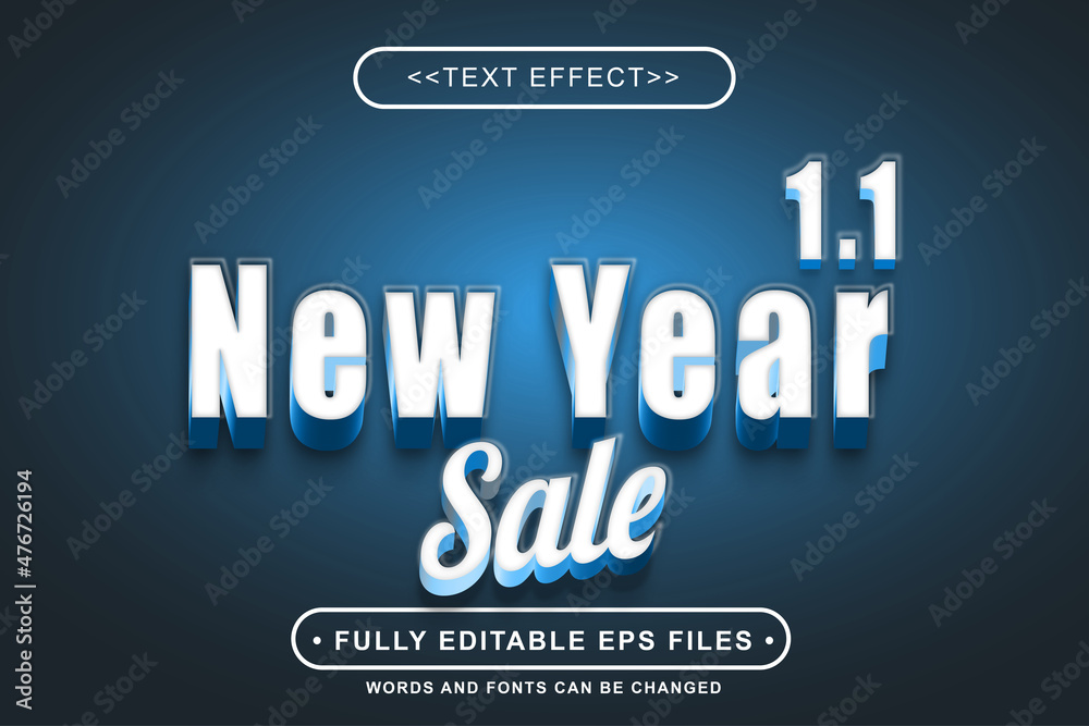 Obraz premium editable cute 1.1 promo banner text effect.logo text.typhography logo