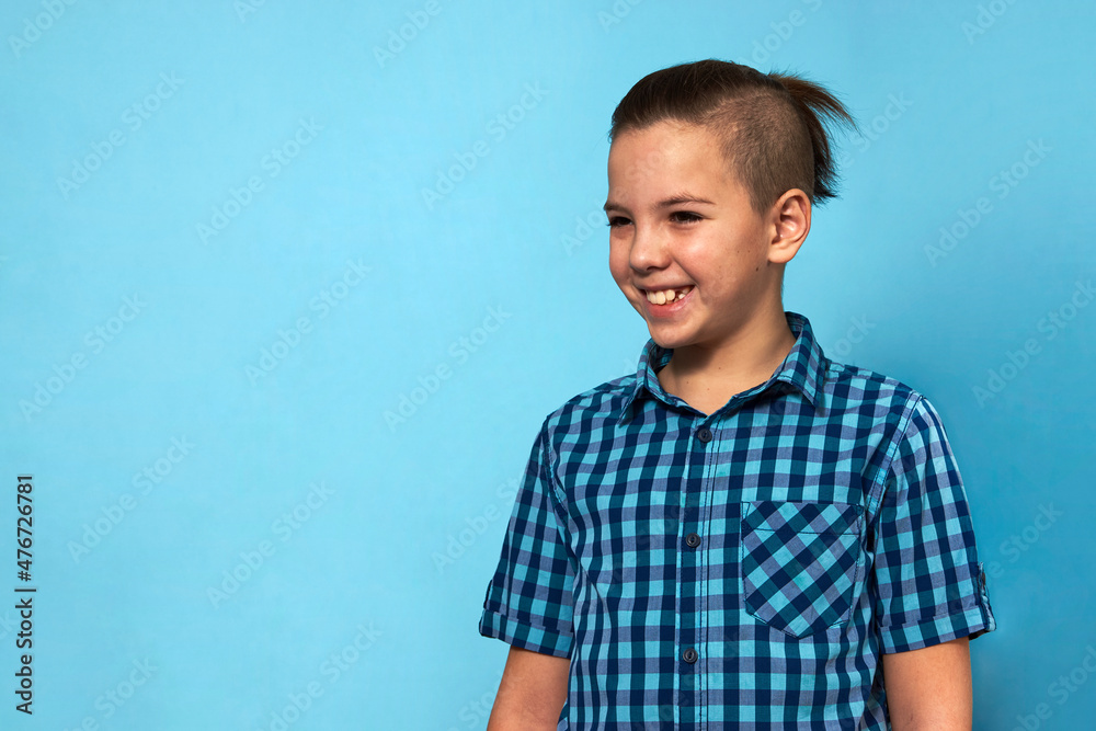 Handsome boy portrait with stylish hairstyle Handsome boy portrait with stylish hairstyle