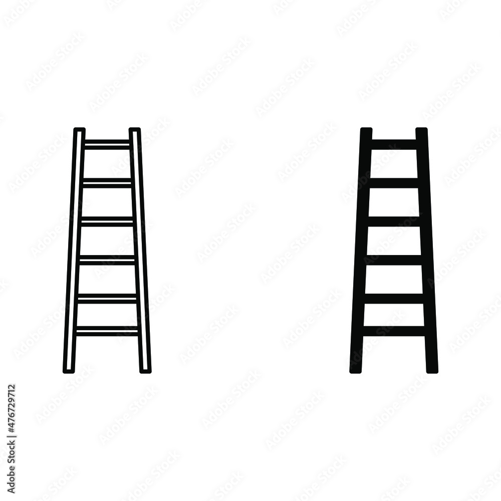 ladder icon. Simple illustration from furniture collection. color editable ladder icon. Simple illustration from furniture collection. color editable
