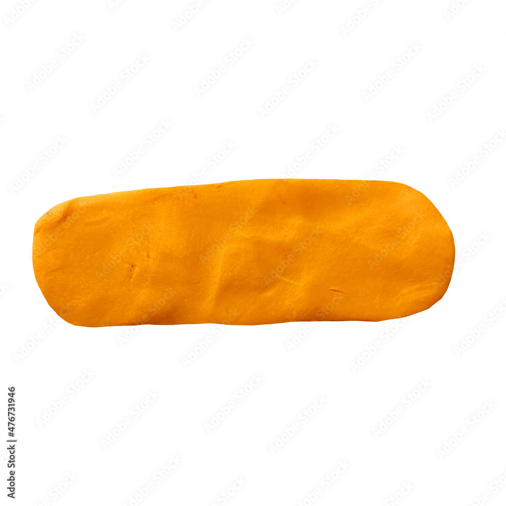 plasticine isolated sticker shape yellow smooth round free form