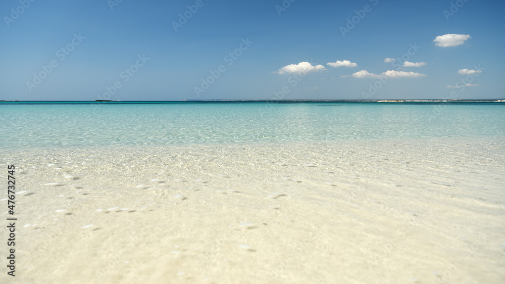 Calm sea in paradise beach. Es Trenc, Majorca
