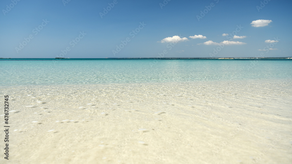 Calm sea in paradise beach. Es Trenc, Majorca Calm sea in paradise beach. Es Trenc, Majorca