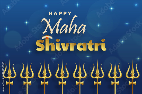 Happy Maha Shivratri festival, the Hindu festival of Shiva Lord photo