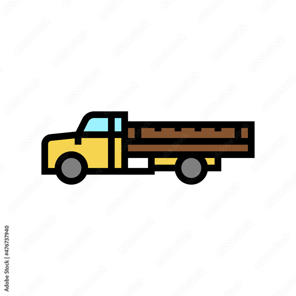 truck farm transport color icon vector. truck farm transport sign. isolated symbol illustration
