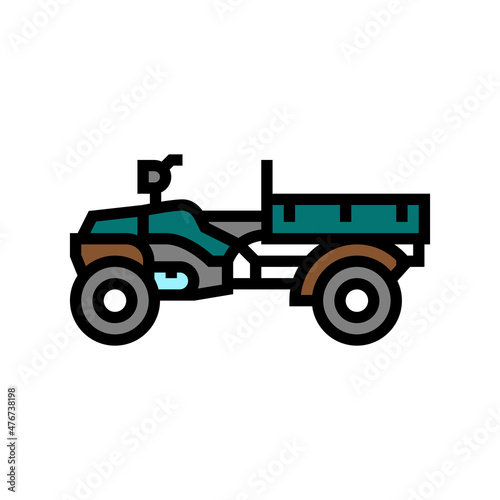 atv farm transport color icon vector. atv farm transport sign. isolated symbol illustration