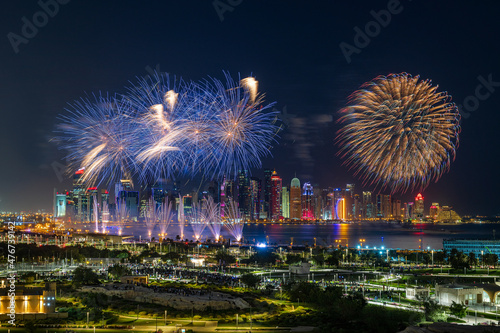 Qatar National Celebration Fireworks at Corniche 2021