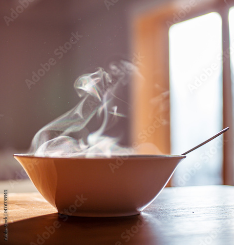a bowl with a spoon