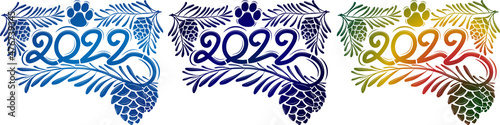 New year's beautiful inscription 2022