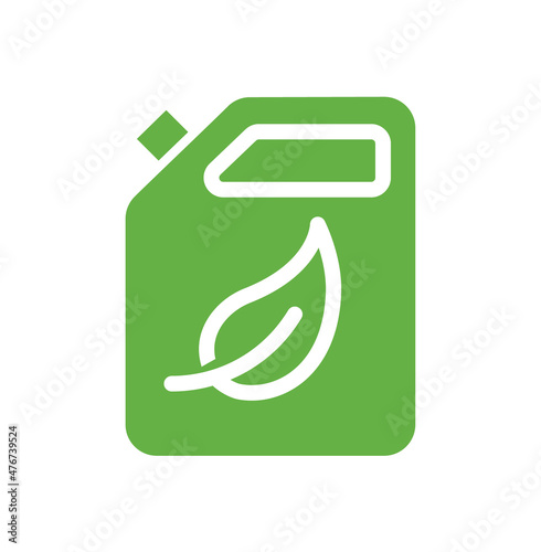 Biofuel Eco icon. Vector graphic glyph style isolated on white background	